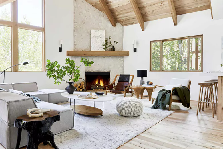 Multifunctional spaces in a Scandinavian living room Multifunctional spaces in a Scandinavian living room