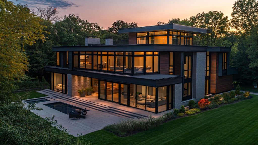 Sustainable interior design featuring a modern home with outdoor integration.
Sustainable interior design featuring a modern home with outdoor integration.