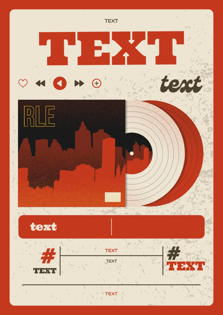 Design templates for retro posters and flyers.