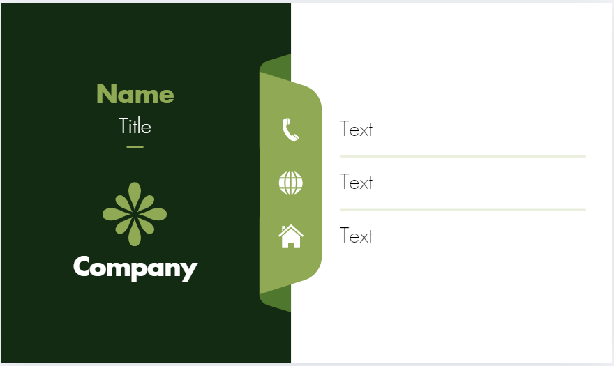Green business card graphic design templates for professionals.
