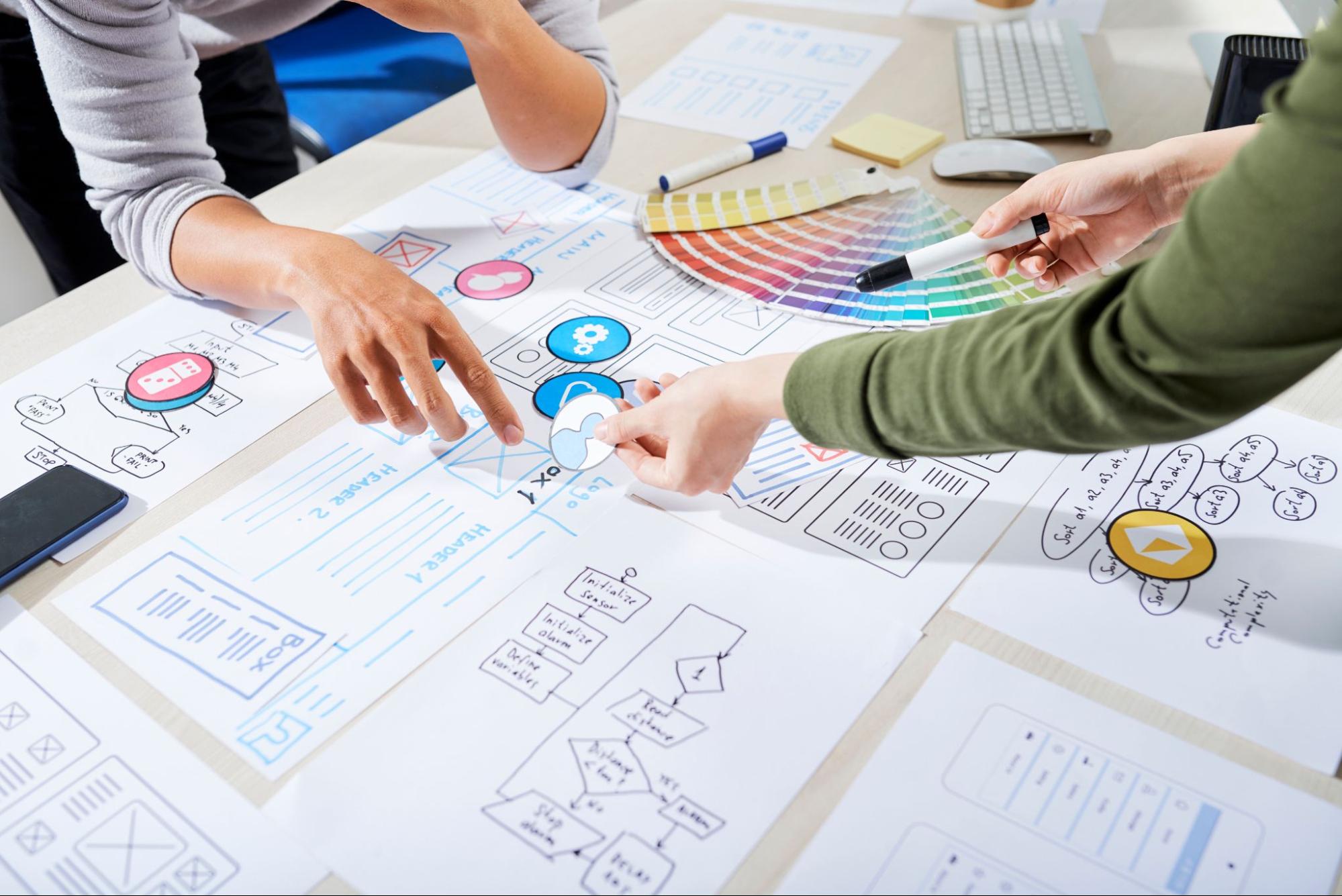 Product designers contributing to a design project Product designers contributing to a design project