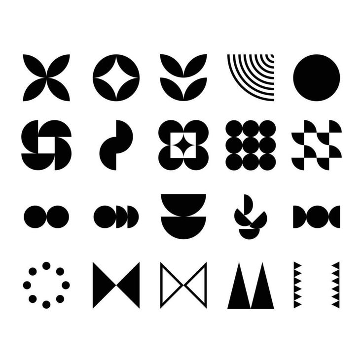 Variety of abstract logo templates for branding.