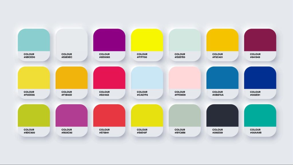 Examples of Pantone colors with codes Examples of Pantone colors with codes