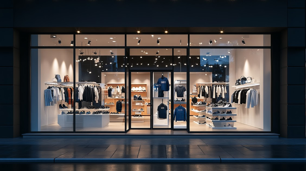 Modern clothing store showcasing minimalist fashion with elegant displays and neutral tones.
Modern clothing store showcasing minimalist fashion with elegant displays and neutral tones.
