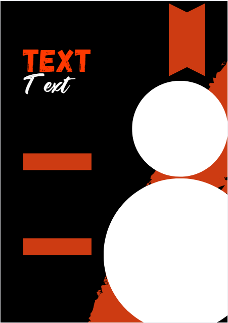 Example of modern poster graphic design template in black and red.