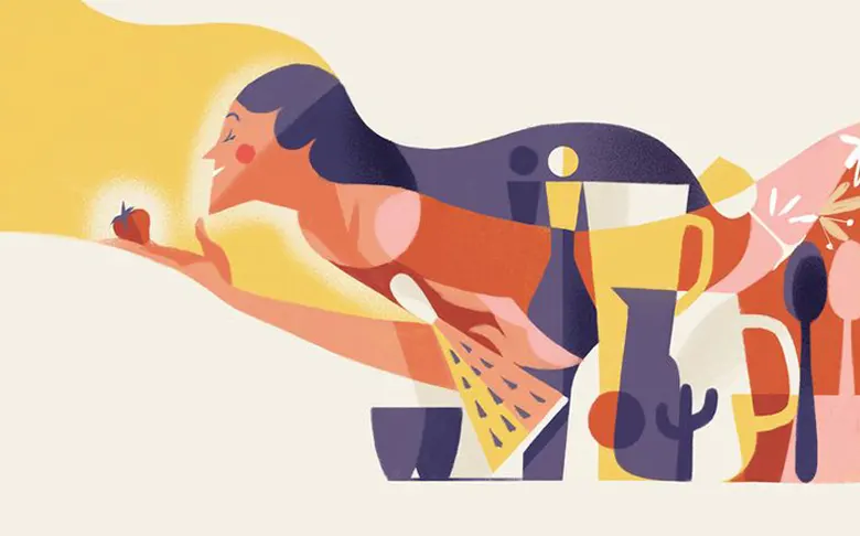 Vector image of a woman.
