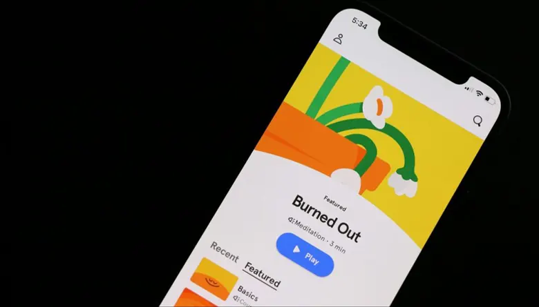 Headspace app with bright, clear design for Headspace app with bright, clear design for