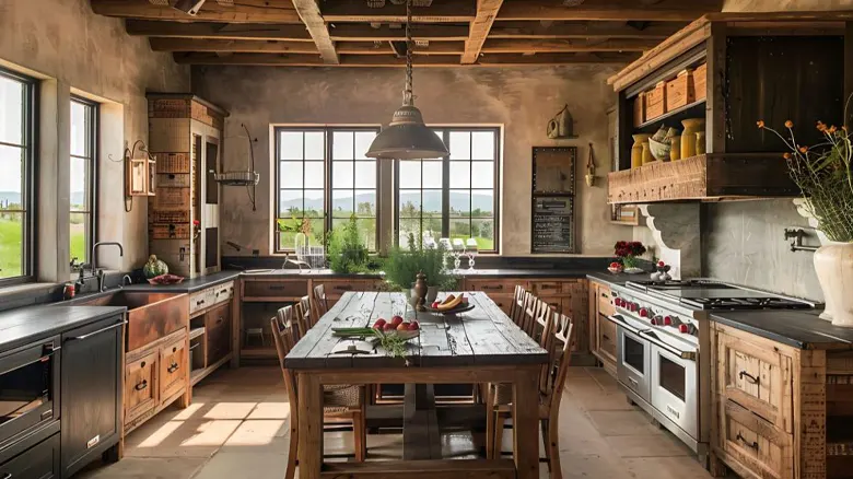 An example of kitchen rustic interior design An example of kitchen rustic interior design