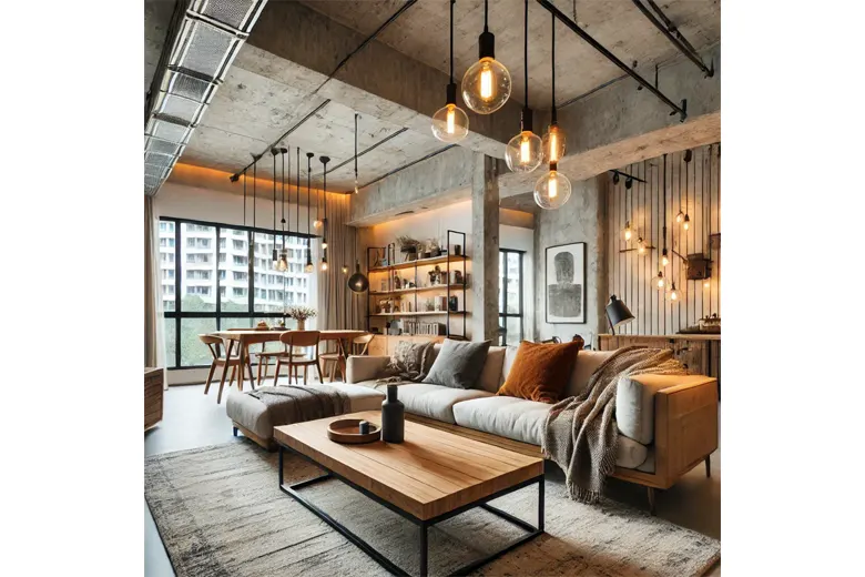 Industrial Scandinavian Interior Design with metal-framed furniture
Industrial Scandinavian Interior Design with metal-framed furniture