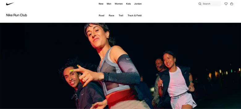 Image showcasing the Nike Run Club homepage, featuring a sleek design with user-friendly navigation. Image showcasing the Nike Run Club homepage, featuring a sleek design with user-friendly navigation.