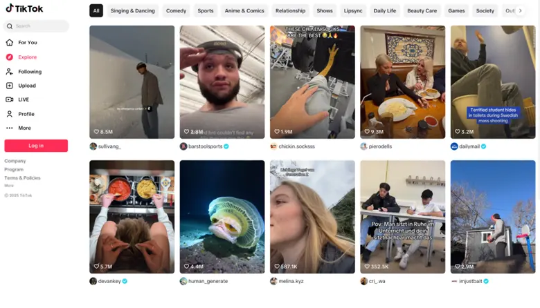 Homepage of the TikTok social media app, with intuitive navigation as an example of digital product design.
Homepage of the TikTok social media app, with intuitive navigation as an example of digital product design.