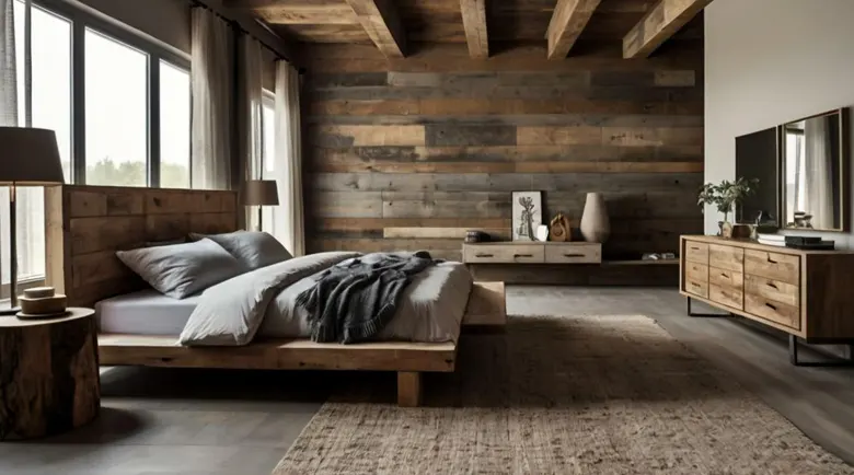 A rustic bedroom interior design style example A rustic bedroom interior design style example