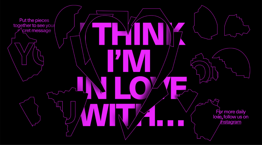 Image showing the Loveletter web project, where users assemble puzzle pieces to reveal a hidden message.
Image showing the Loveletter web project, where users assemble puzzle pieces to reveal a hidden message.