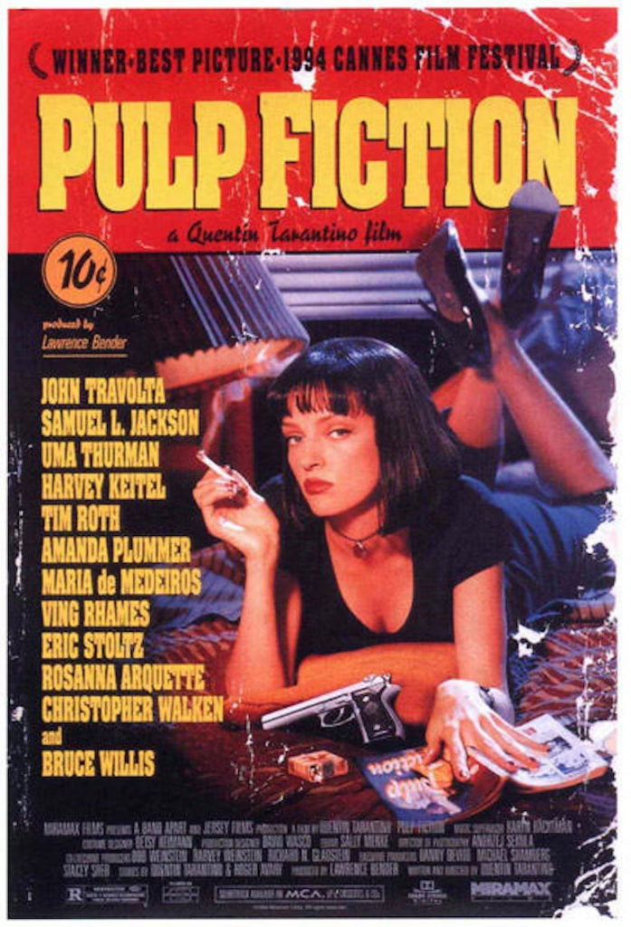 Movie poster for Pulp Fiction Movie poster for Pulp Fiction