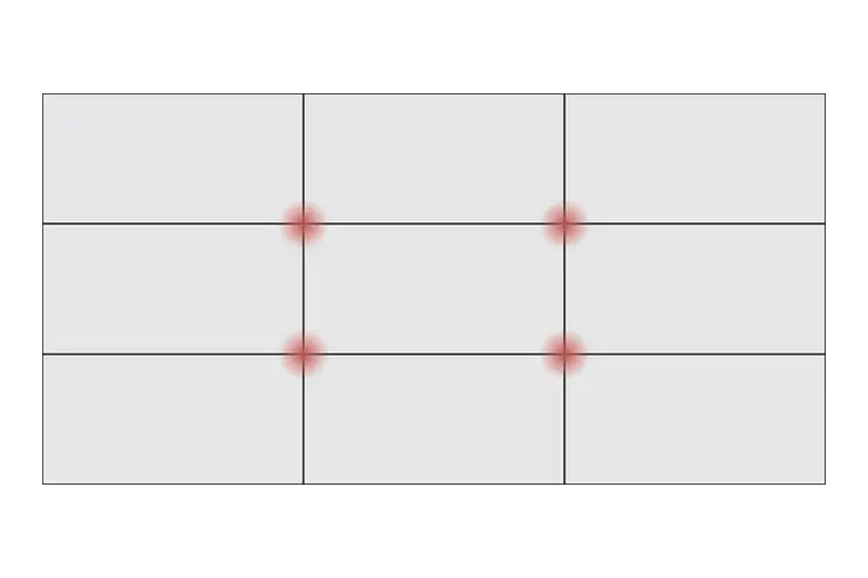 Picture of nine equal-sized squares.

