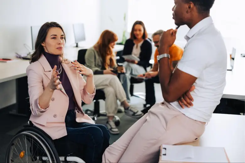 An inclusive team working on inclusive products
