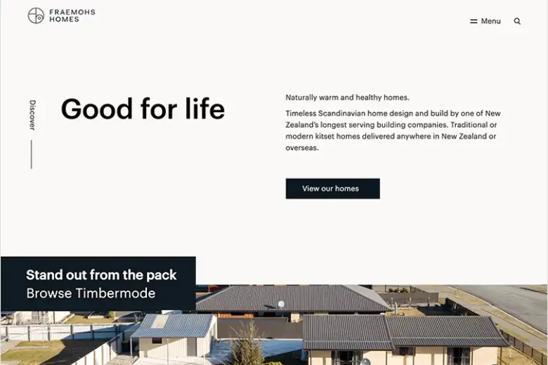 Use of white space on Fraemohs Homes's website
Use of white space on Fraemohs Homes's website