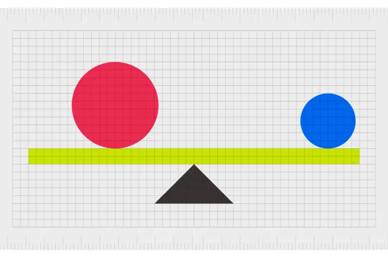 A graphical representation of balance in graphic design A graphical representation of balance in graphic design