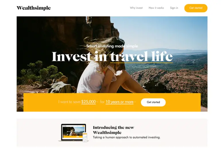 Use of white space on Wealthsimple's website
Use of white space on Wealthsimple's website