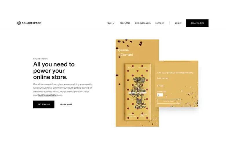 Use of white space on Squarespace's website Use of white space on Squarespace's website
