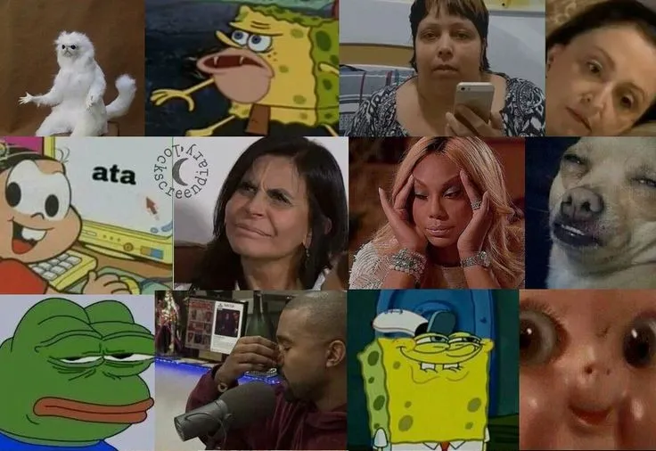 Examples of trending memes with a mix of cartoon characters, sitcom shows, and big personalities. Examples of trending memes with a mix of cartoon characters, sitcom shows, and big personalities.