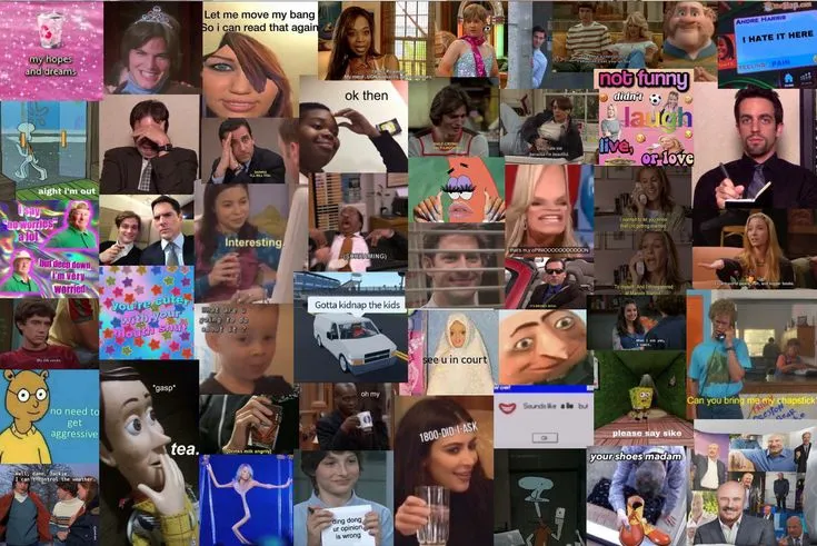 Image showing a collection of trending viral memes with captions and relatable content from internet Image showing a collection of trending viral memes with captions and relatable content from internet