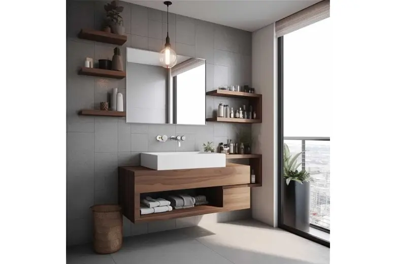 Floating cabinets in a bathroom
Floating cabinets in a bathroom