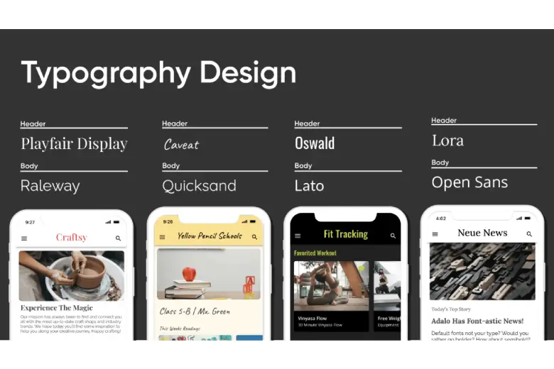 Example of typography in responsive design
