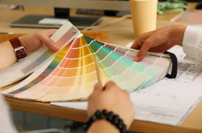 Color pallets with different hex colors.