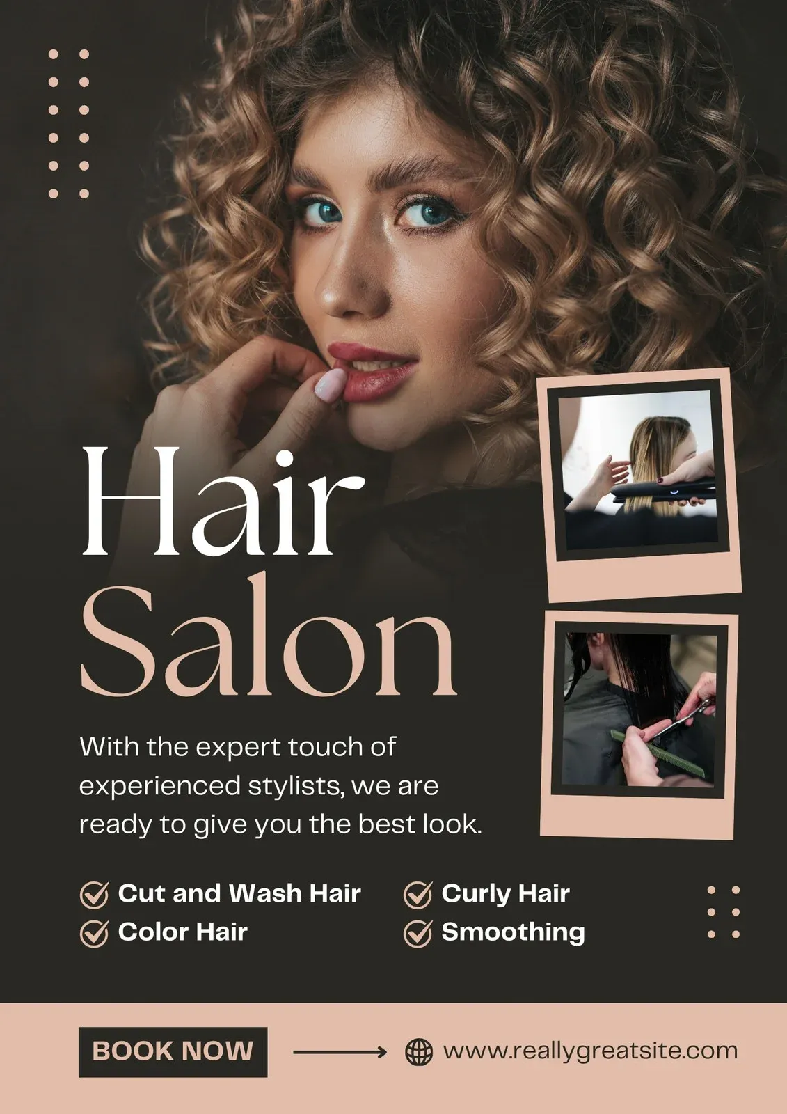 A banner design idea for a salon
A banner design idea for a salon