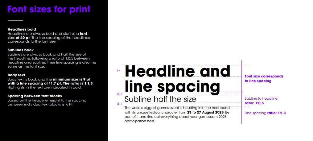 Typography guide.
Typography guide.