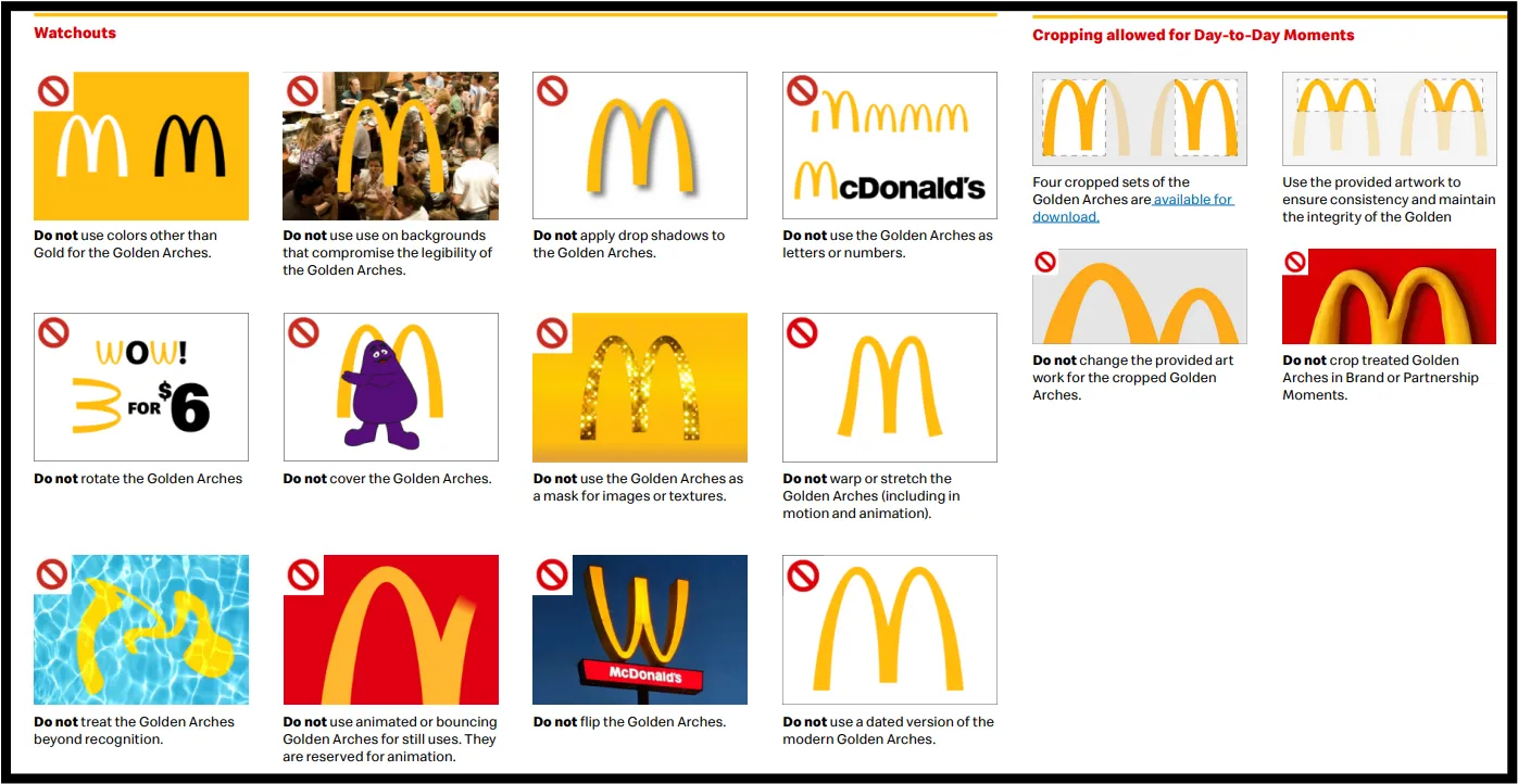 McDonald's logo guide.
McDonald's logo guide.