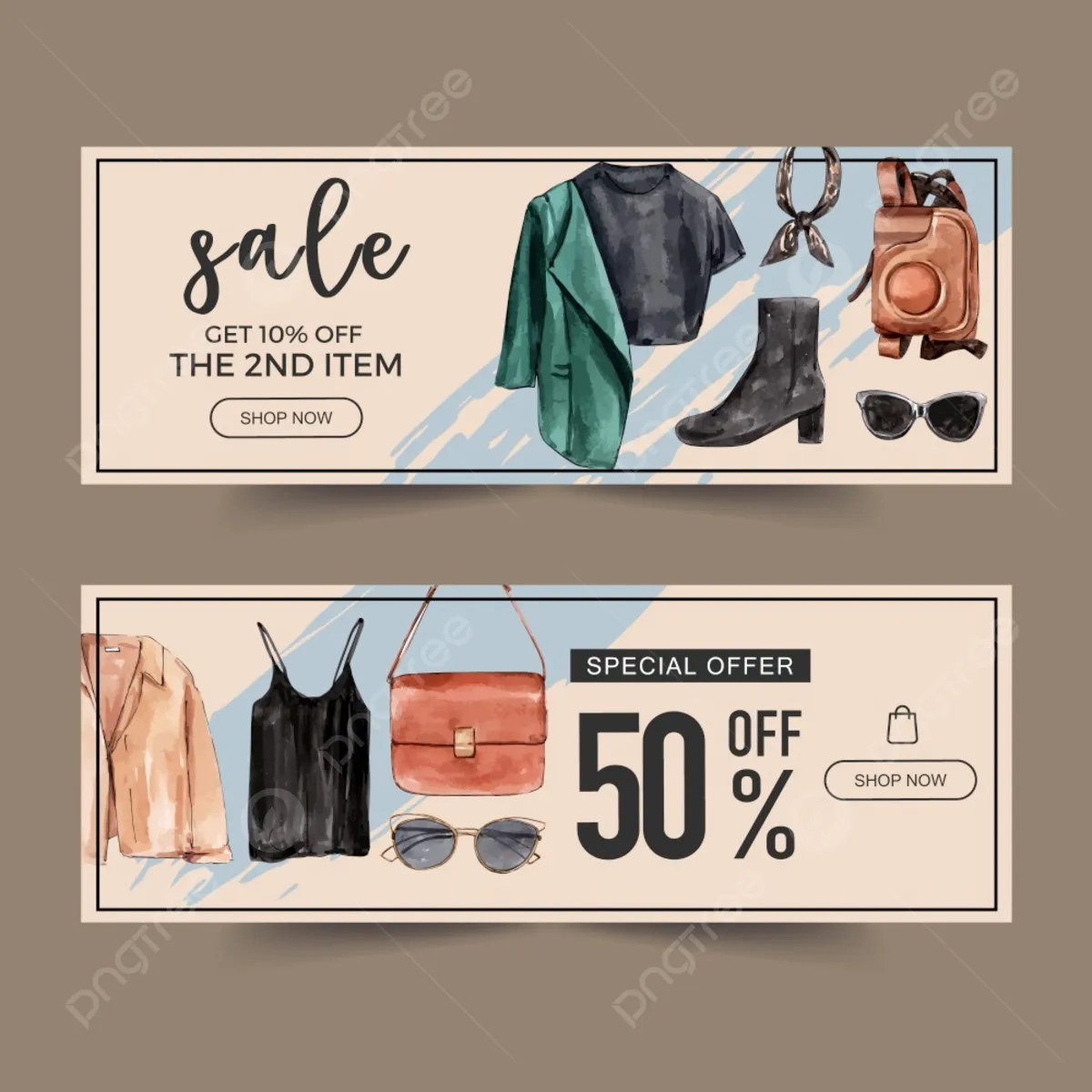 A banner design idea for shops
A banner design idea for shops
