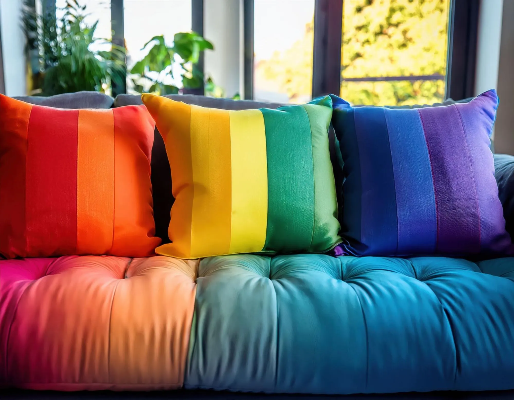 Use of bold Pride colors in home decor
Use of bold Pride colors in home decor