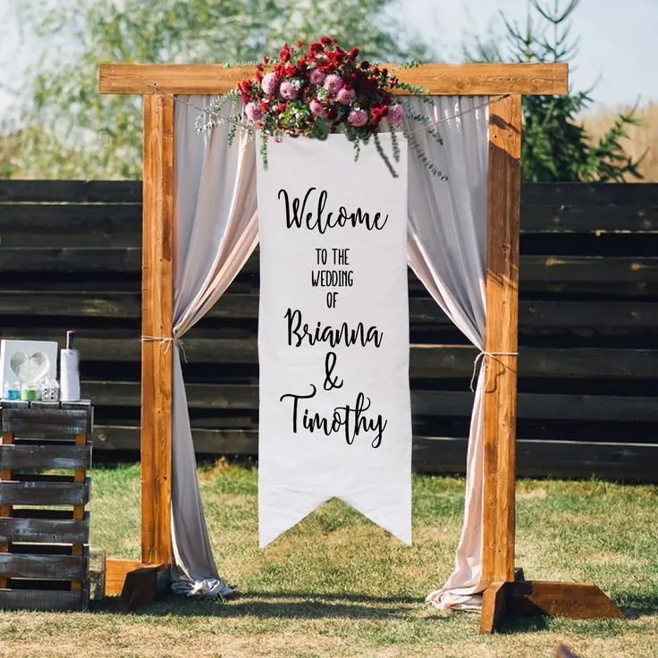A banner design idea for a wedding
A banner design idea for a wedding