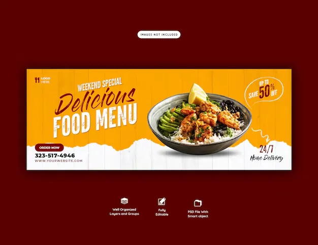 A banner design idea for restaurant menu
A banner design idea for restaurant menu