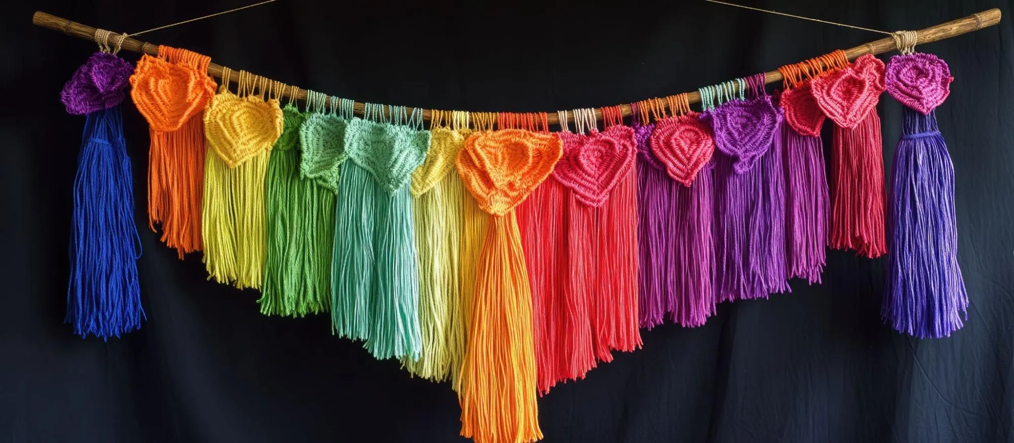 Rainbow-colored tassels Rainbow-colored tassels