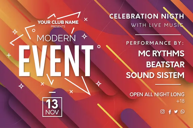 A vibrant banner design idea for an event
A vibrant banner design idea for an event