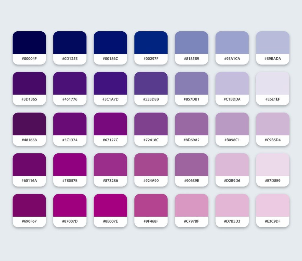 Purple color palette.