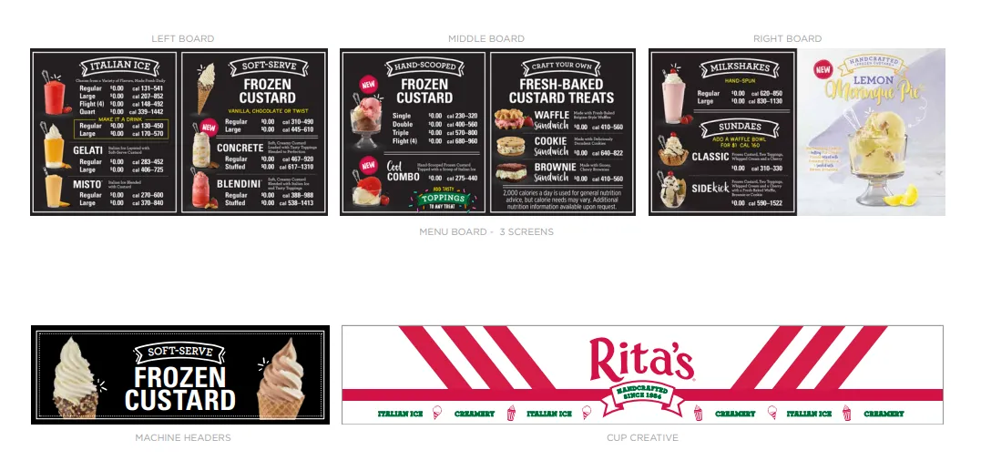 Rita's brand style guide.
Rita's brand style guide.