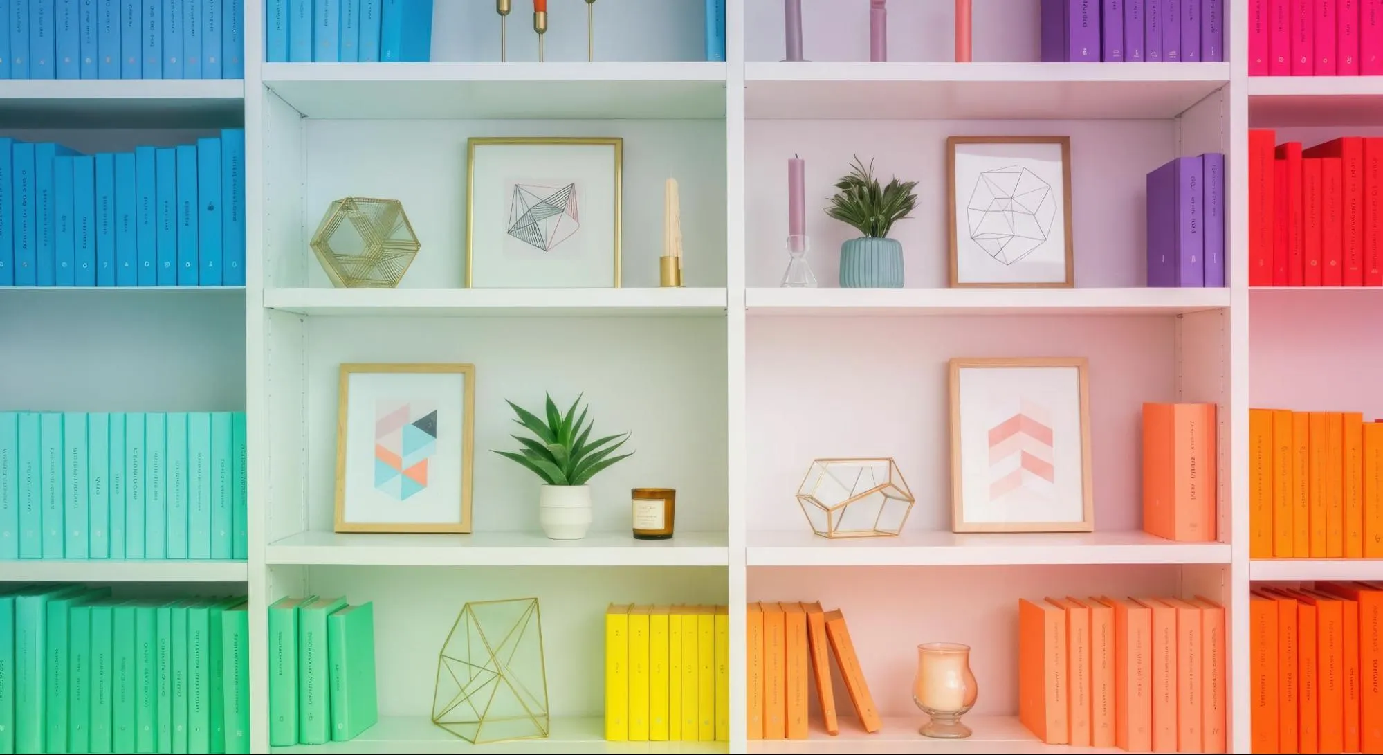 A Pride Month home decor idea with a rainbow theme A Pride Month home decor idea with a rainbow theme