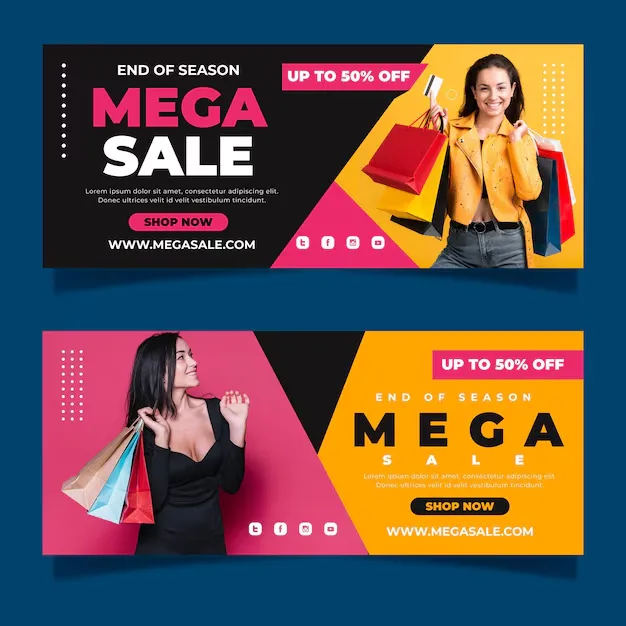A banner design idea for sales A banner design idea for sales
