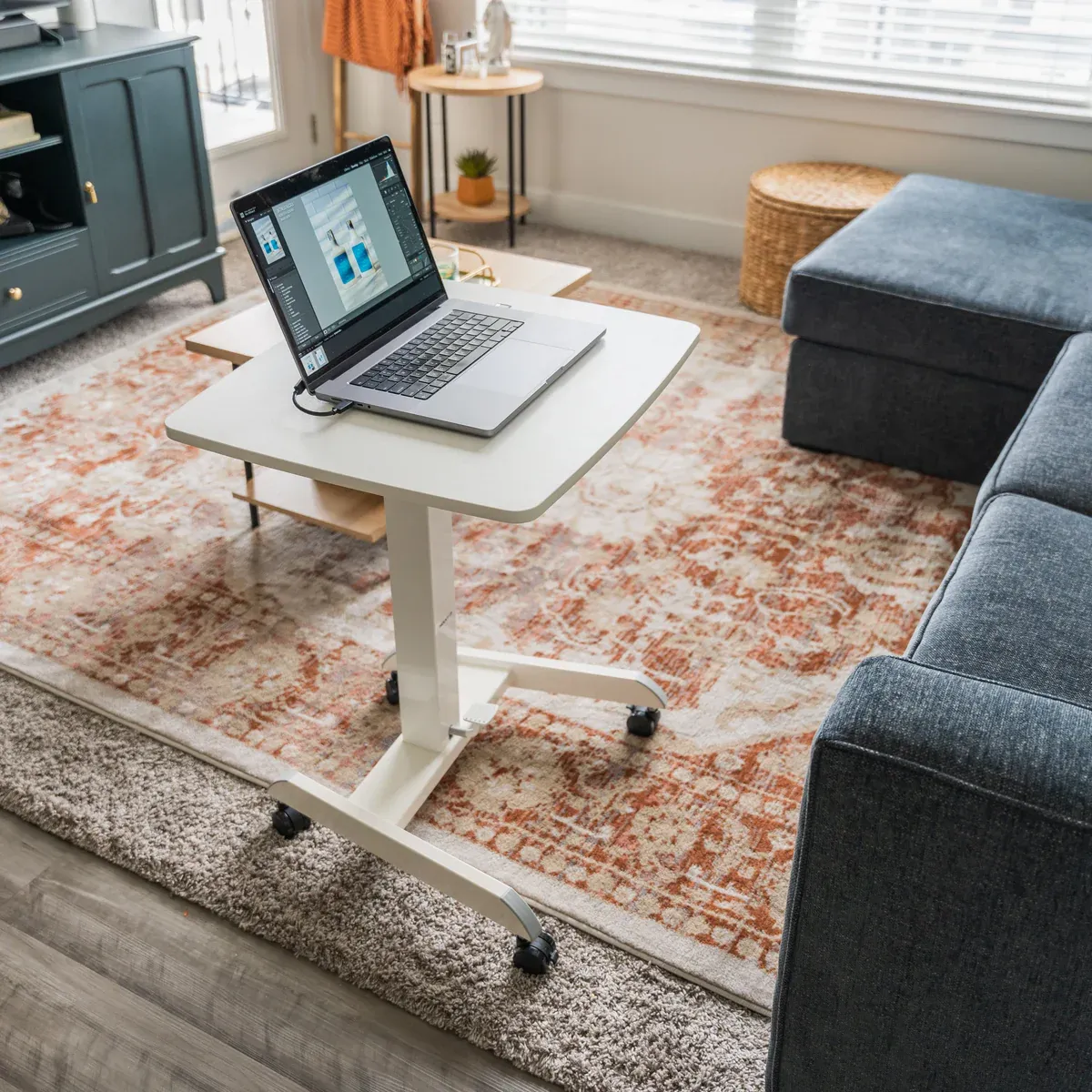 A movable work desk
A movable work desk