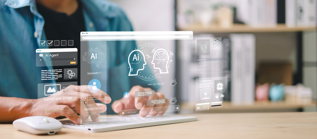 UI designer reviewing key applications of Gen AI to implement in his UI UX design project.
