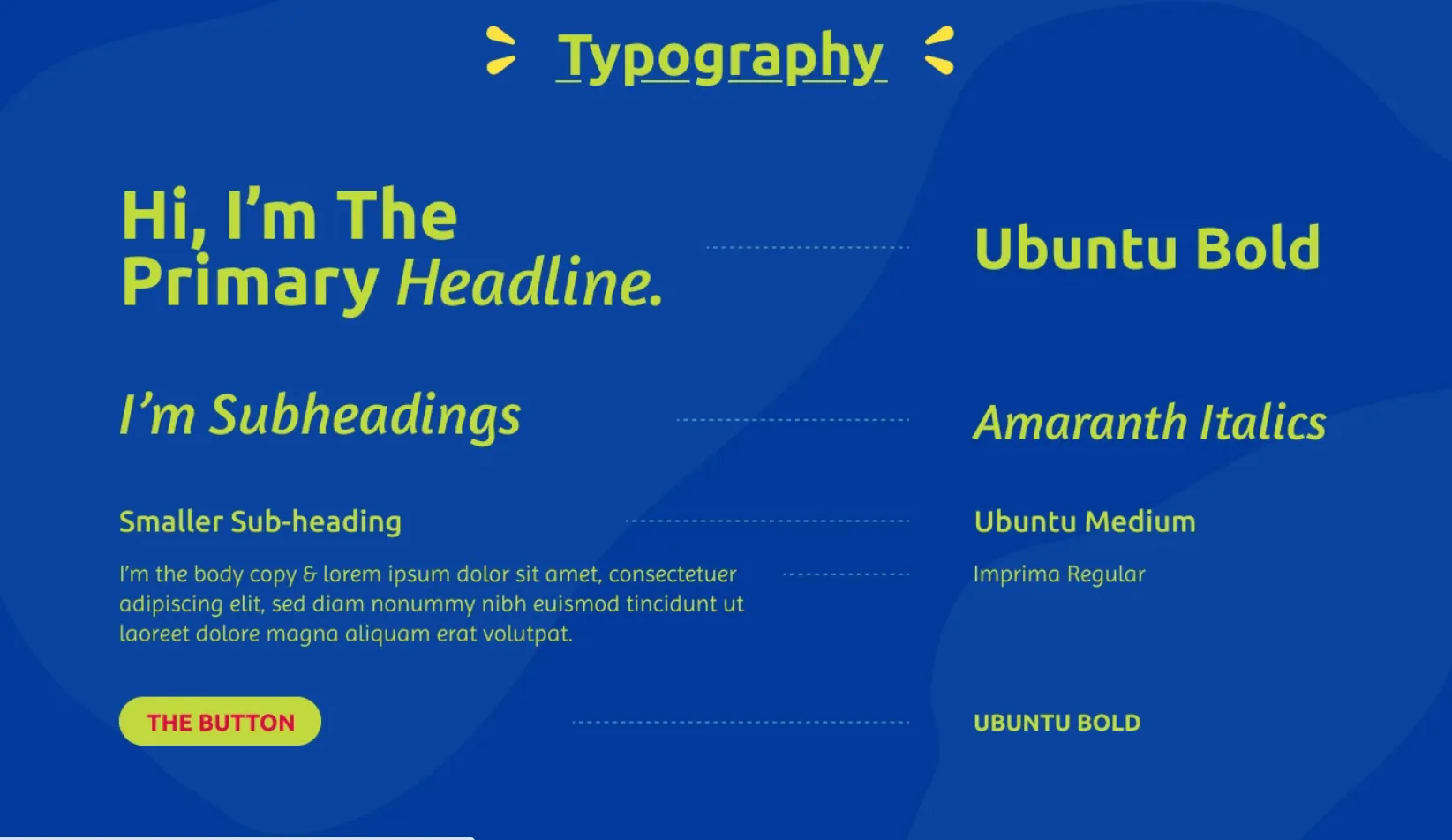 A complete guide to typography selection for the project.
A complete guide to typography selection for the project.