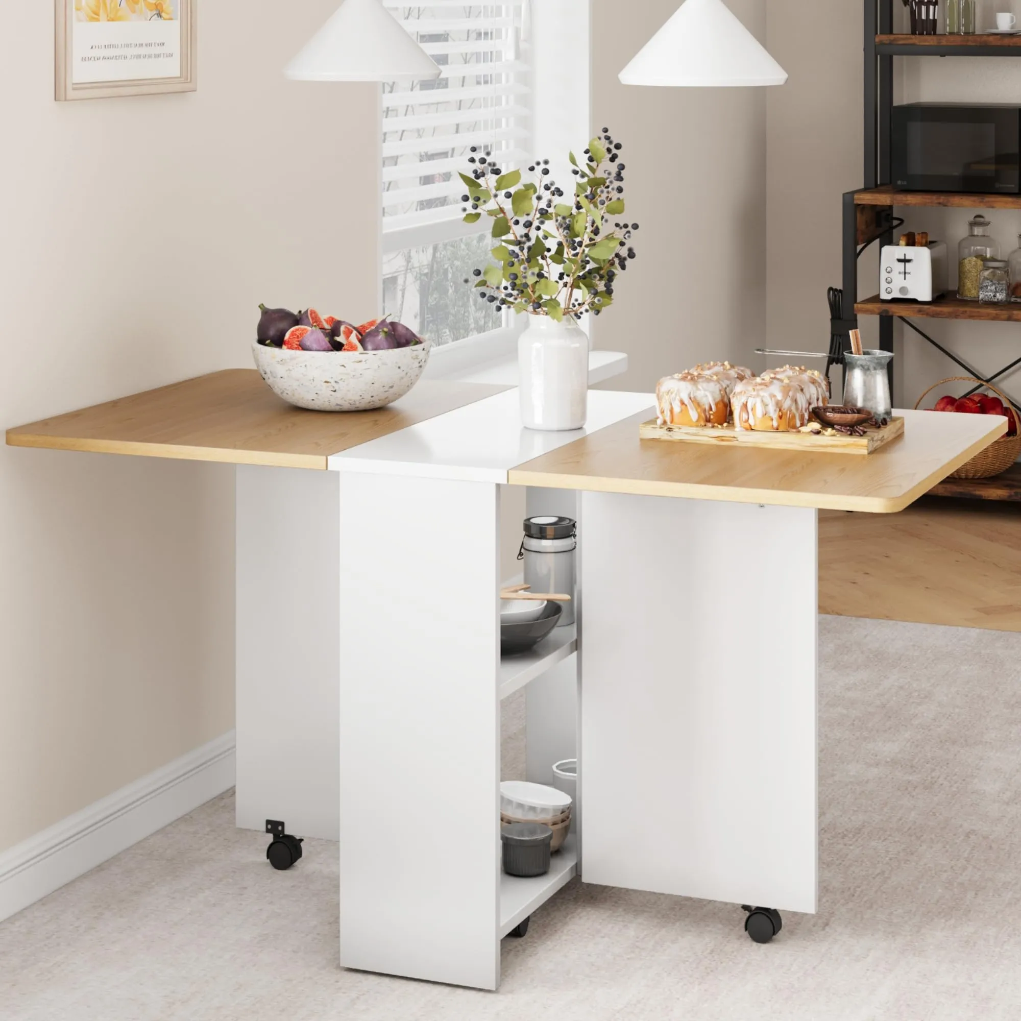 A folding dining table
A folding dining table