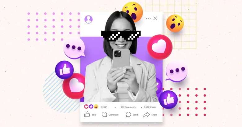 Social media graphics.