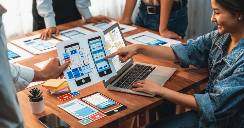 Designers using AI in UX design