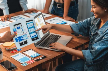 Designers using AI in UX design