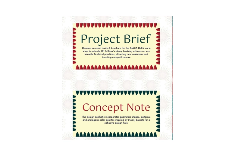 Project brief and Concept note for Vinay's brochure project
